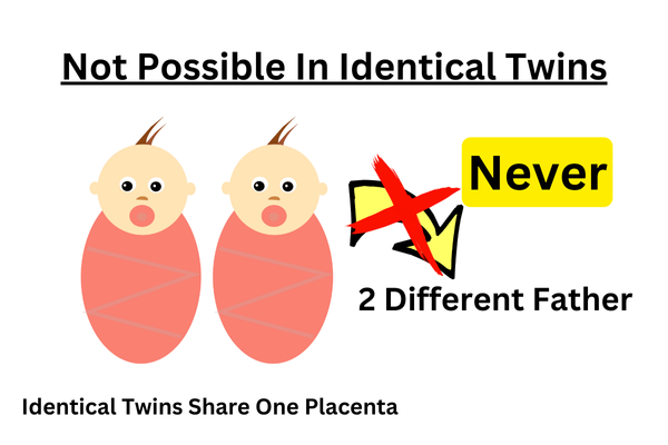 Heteropaternal superfecundation not possible in identical twins